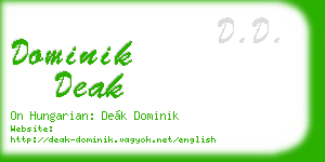 dominik deak business card